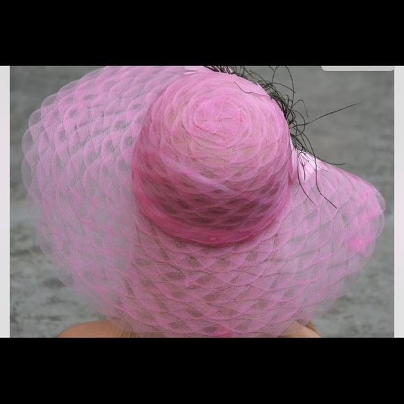 Women wide brim Kentucky derby sun day hats - Picture 3 of 4